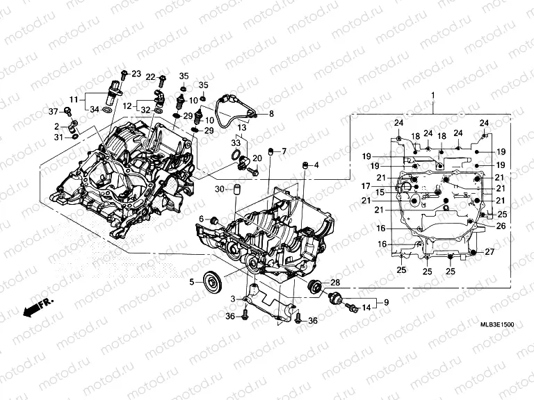 E-15 CRANKCASE