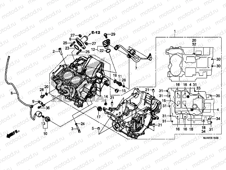 E-15 CRANKCASE