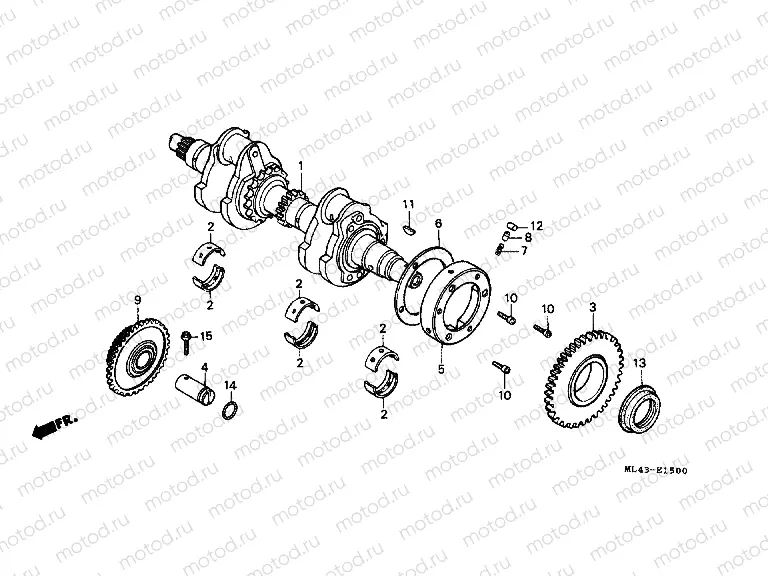 E-15 CRANKSHAFT