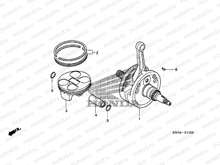 E-15 CRANKSHAFT / PISTON