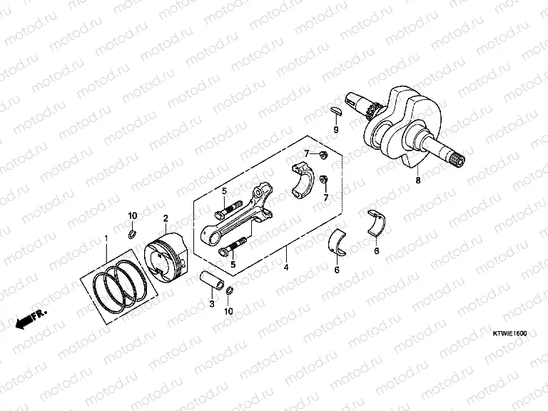 E-15 CRANKSHAFT / PISTON