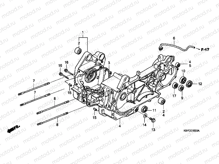 E-15 CRANKSHAFT (SC1255,6,8)