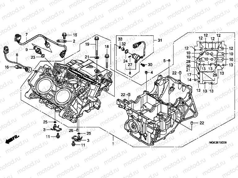 E-15 CRANKSHAFT (VFR1200F)