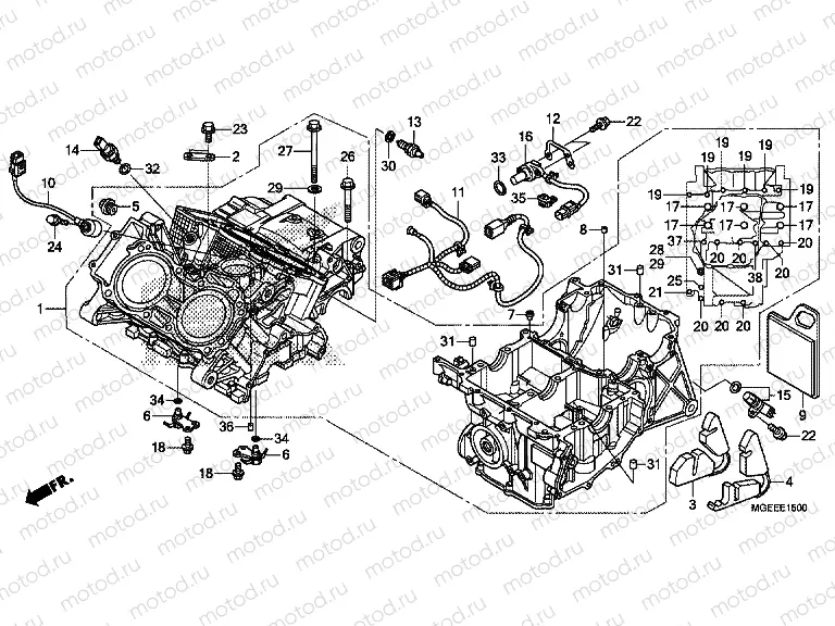 E-15 CRANKSHAFT (VFR1200FD)