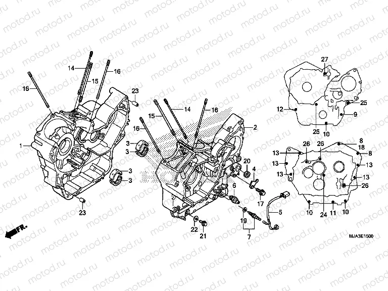 E-15 CRANKSHAFT (VT750C / C2S / CA / CS)