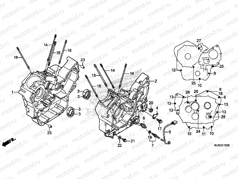 E-15 CRANKSHAFT (VT750CS / C2B / C2S / C)