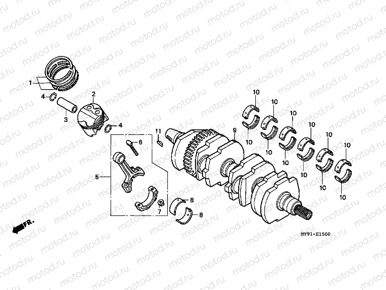 E-15 CRANKSHAFT/PISTON