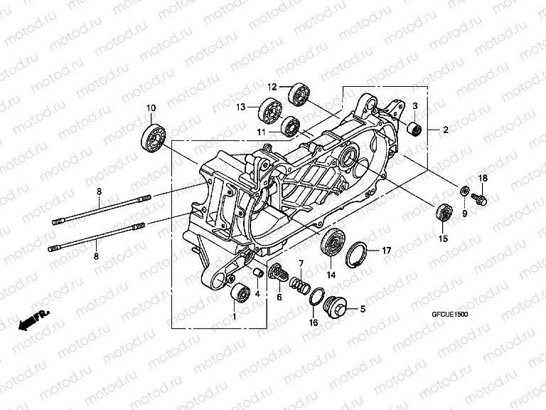 E-15 LEFT CRANKSHAFT