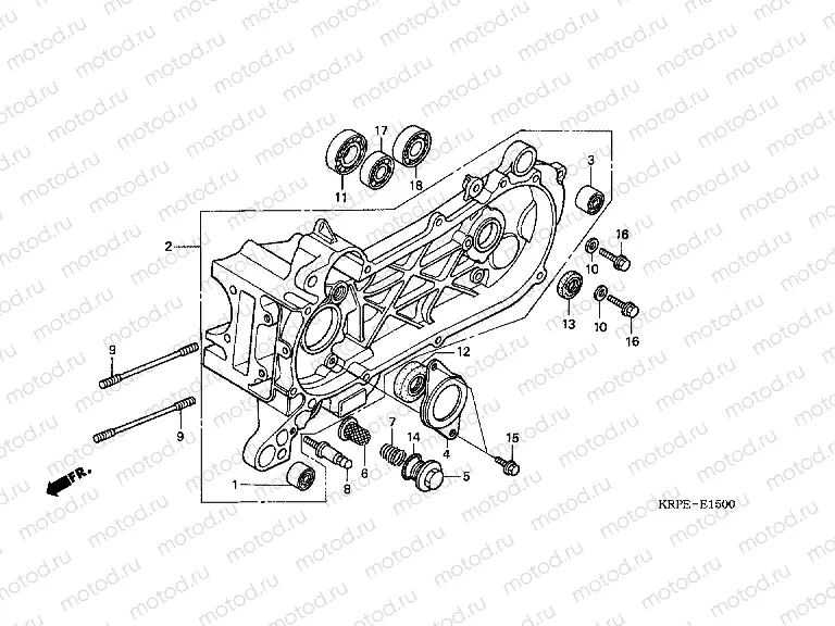 E-15 LEFT CRANKSHAFT