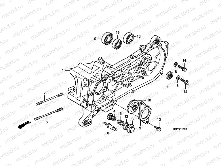 E-15 LEFT CRANKSHAFT
