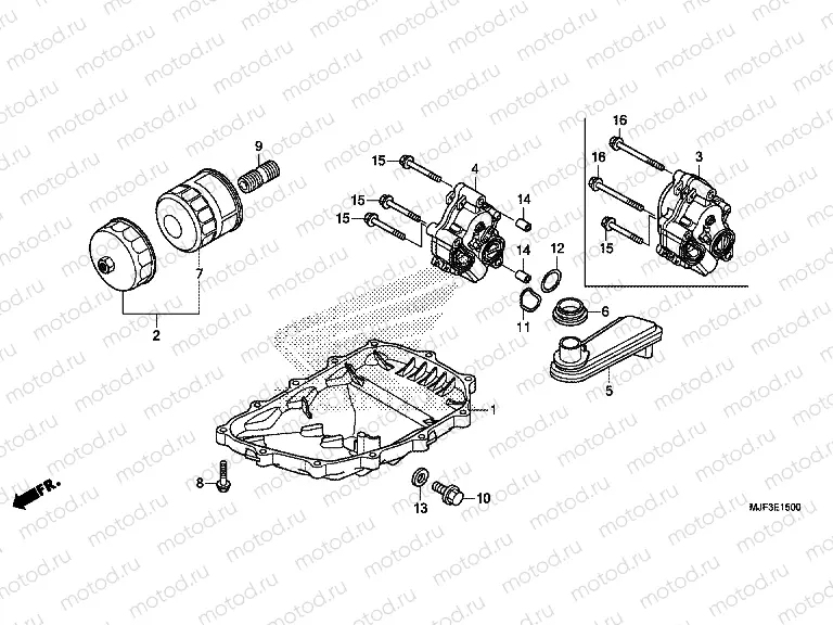 E-15 OIL TANK / OIL PUMP