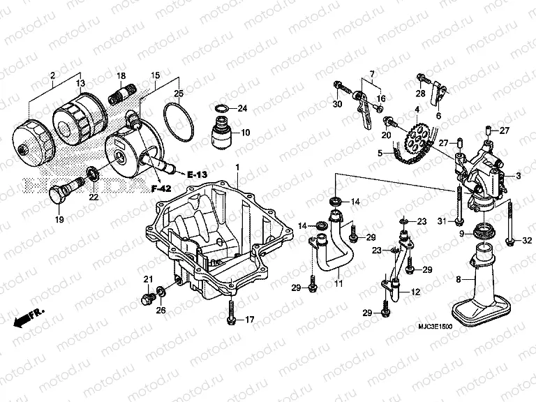E-15 OIL TANK / OIL PUMP