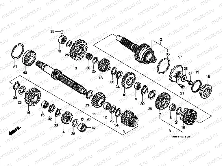E-15 TRANSMISSION (CBR1000FH / FJ / FM)