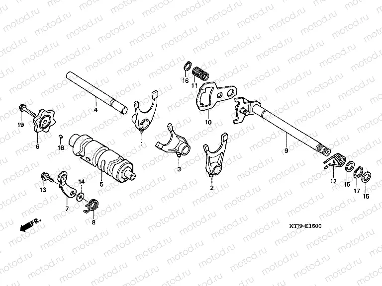 E-15 TRANSMISSION DRUM (CGR125SH5,8)
