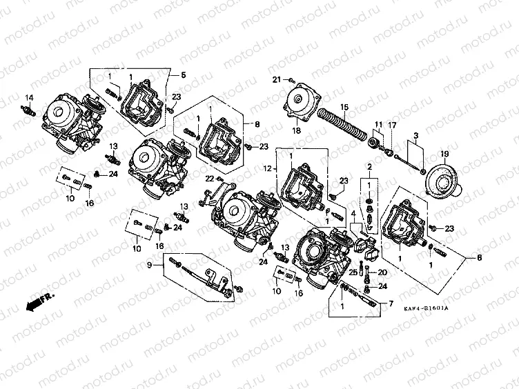 E-16-1 CARBURETOR (COMPONENTS)
