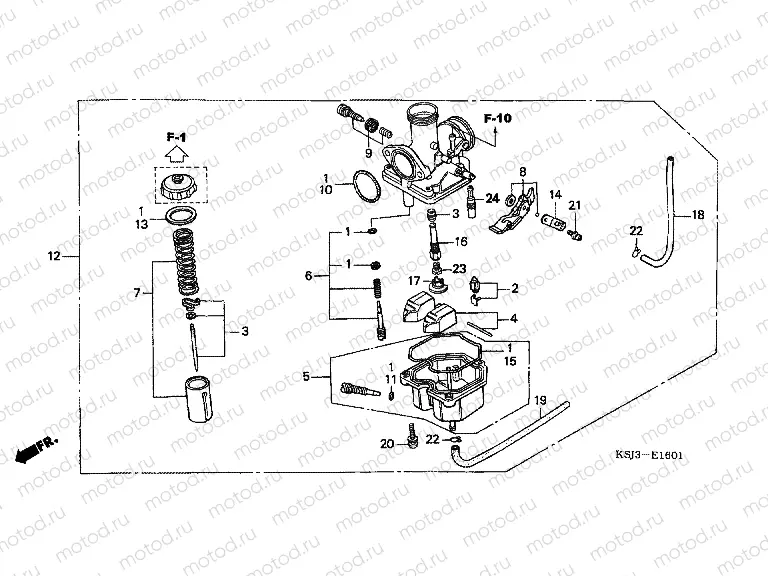 E-16-1 CARBURETOR (CRF100F)