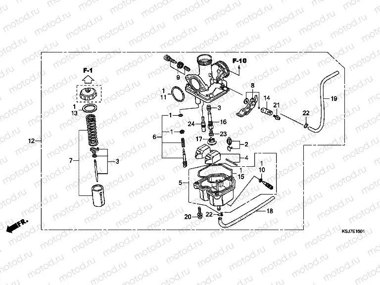 E-16-1 CARBURETOR (CRF100F)