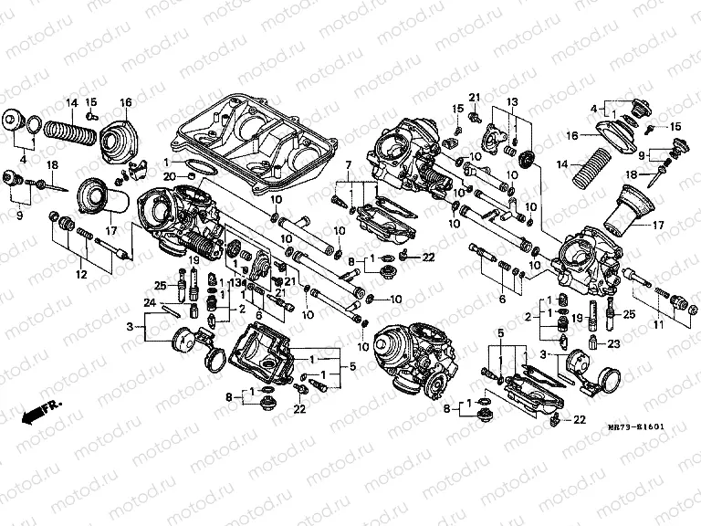 E-16-1 CARBURETOR (PARTS)