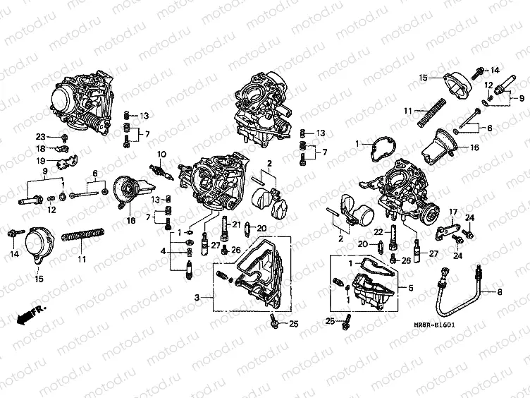 E-16-1 CARBURETOR (PARTS)