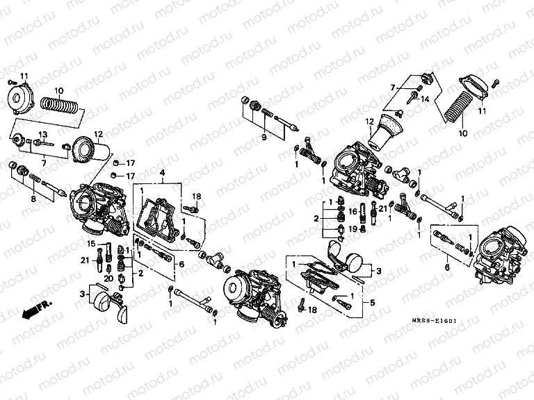 E-16-1 CARBURETOR (PARTS)