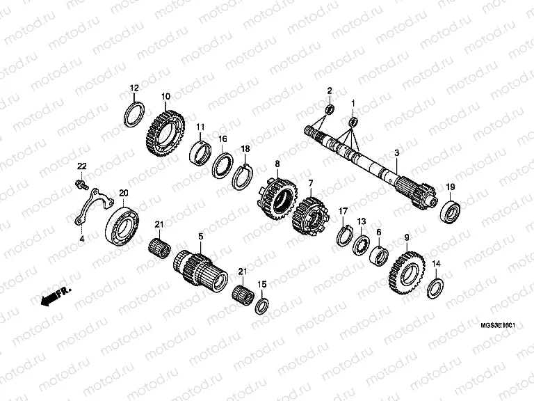 E-16-1 GEARBOX (NC700XD) (CRANKSHAFT)
