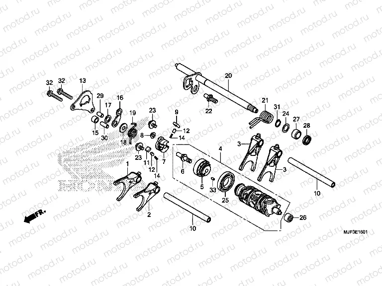 E-16-1 GEARSHIFT DRUM (CRF1000D)
