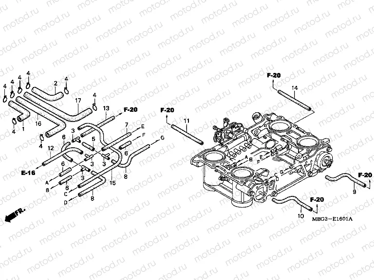 E-16-1 THROTTLE HOUSING (PIPING)