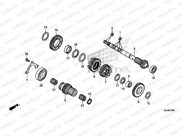 E-16-1 TRANSMISSION (CRANKSHAFT) (NC700SD / 750SD)
