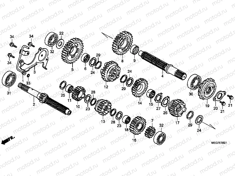 E-16-1 TRANSMISSION (VT750S)
