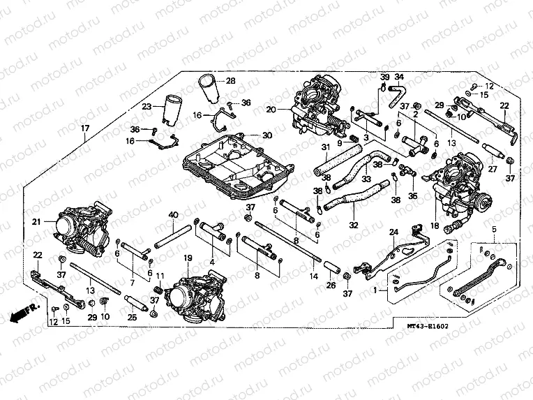 E-16-2 CARBURETOR (ED.) (VFR750FR / FS / FT / FV)