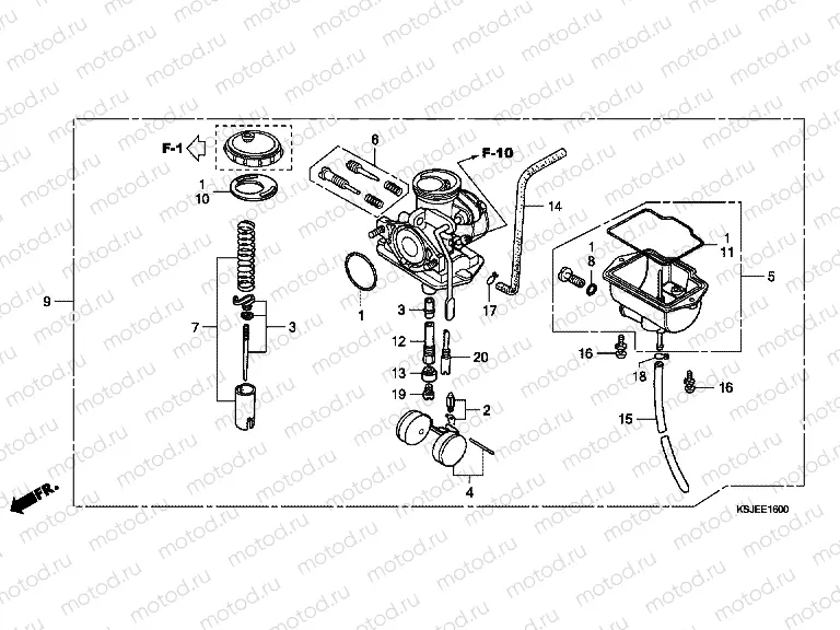 E-16 CARBURETOR (CRF80F)