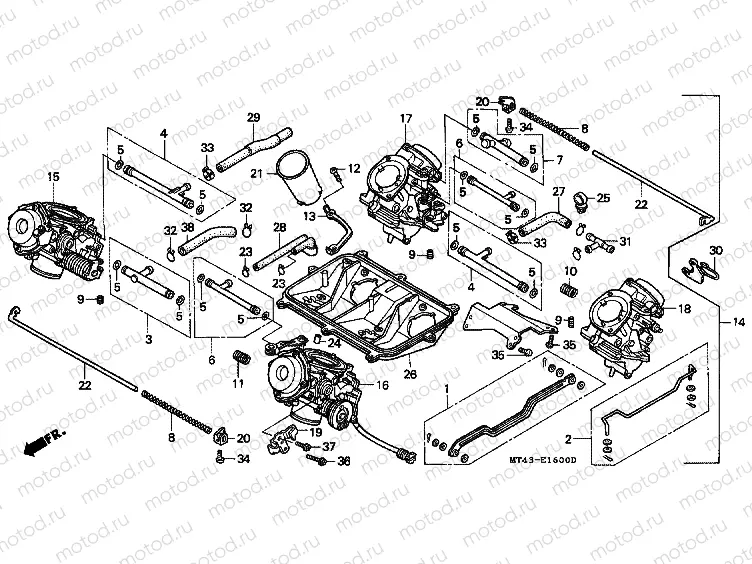 E-16 CARBURETOR (ED.) (VFR750FL / FM / FN / FP)