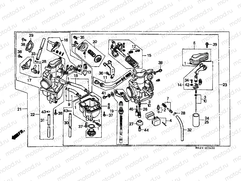 E-16 CARBURETOR (XR600RF / RG / RH)