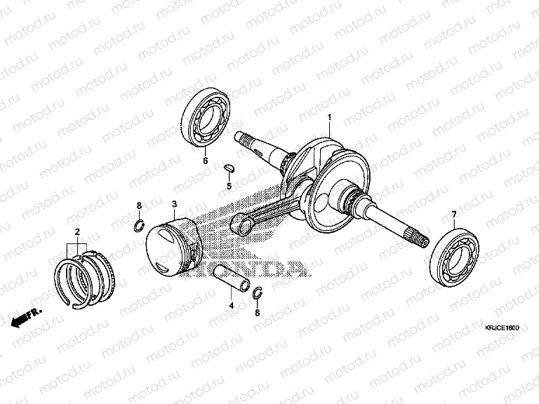 E-16 CRANKSHAFT / PISTON