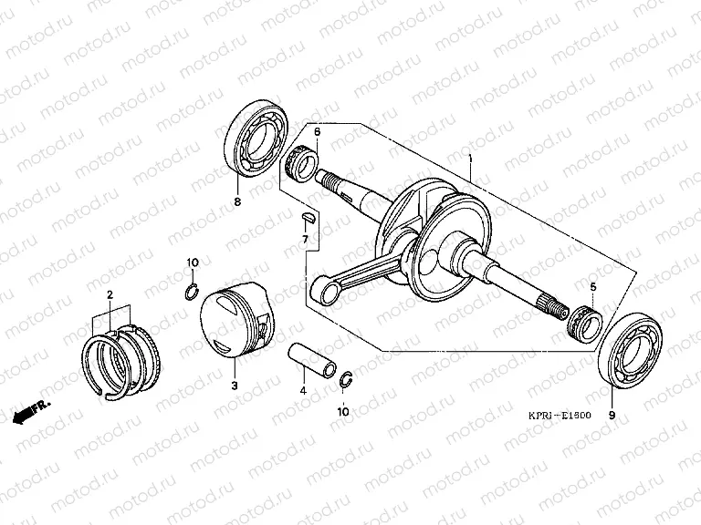 E-16 CRANKSHAFT / PISTON