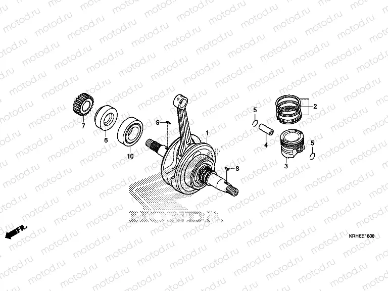 E-16 CRANKSHAFT / PISTON