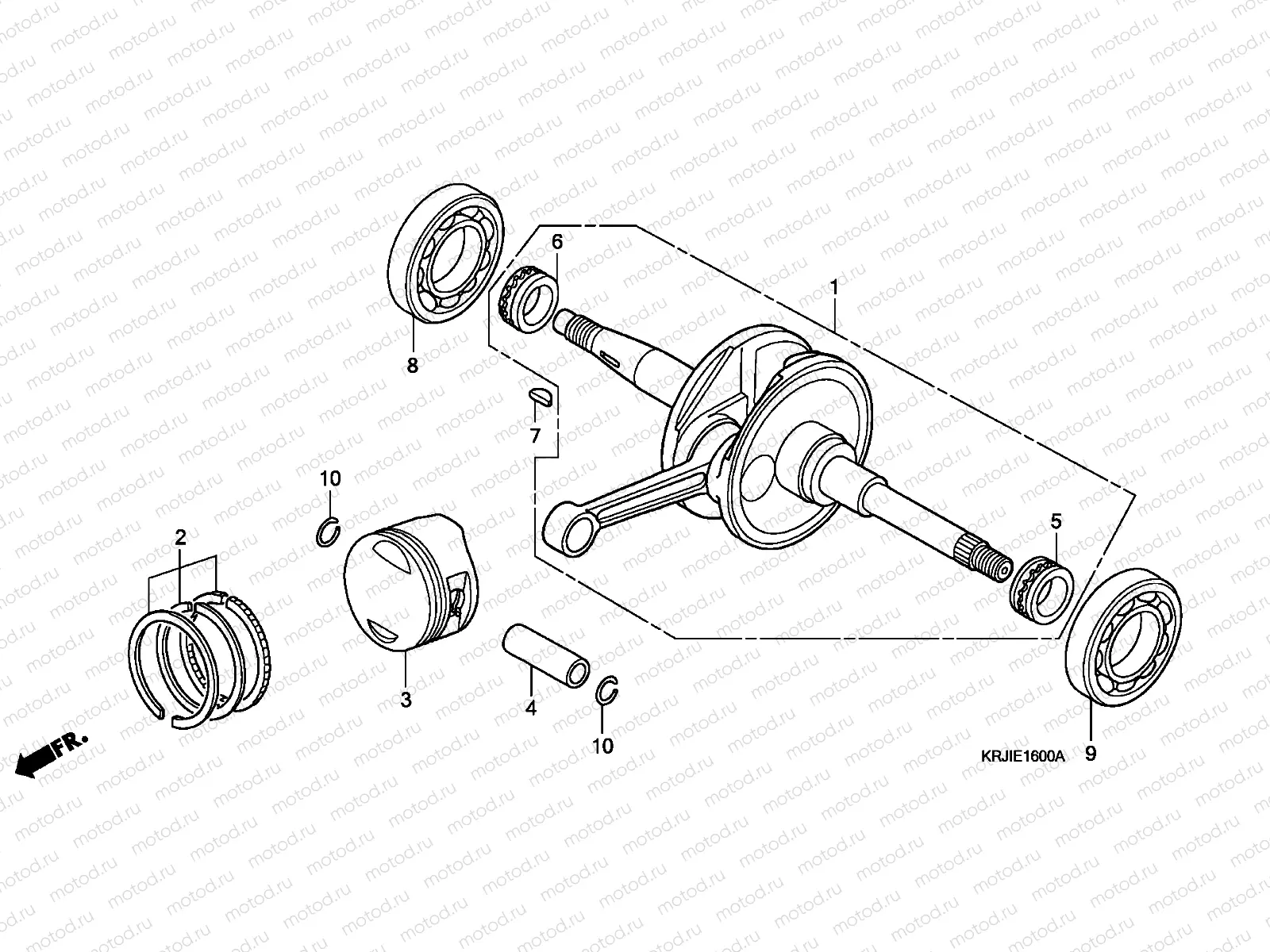E-16 CRANKSHAFT/PISTON