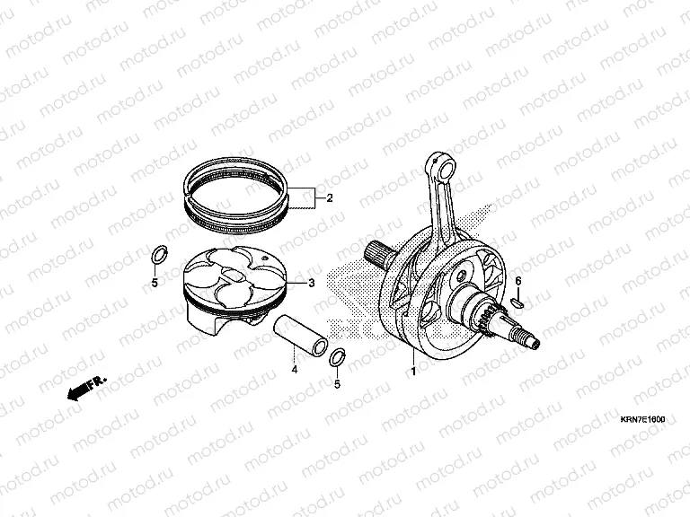 E-16 CRANKSHAFT/PISTON