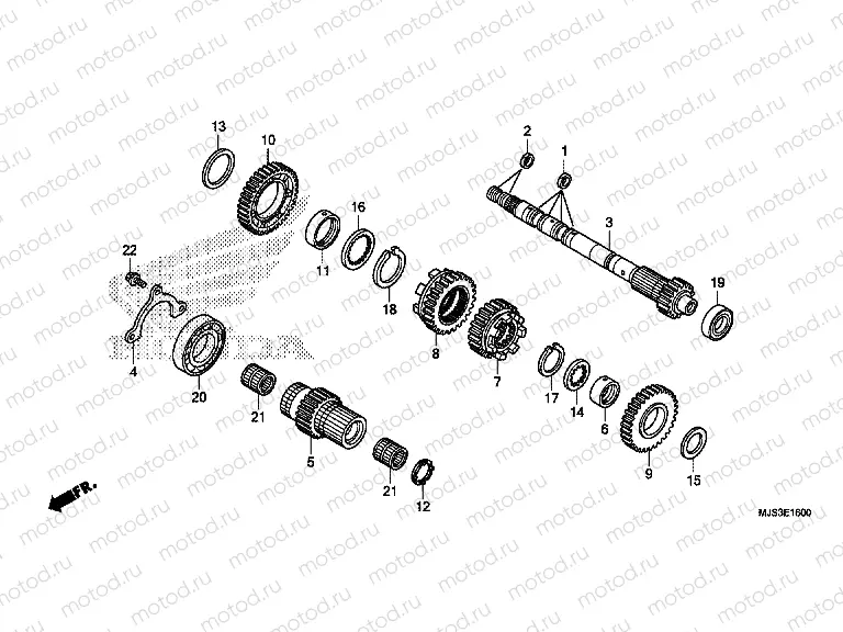 E-16 GEARBOX (CRANKSHAFT)