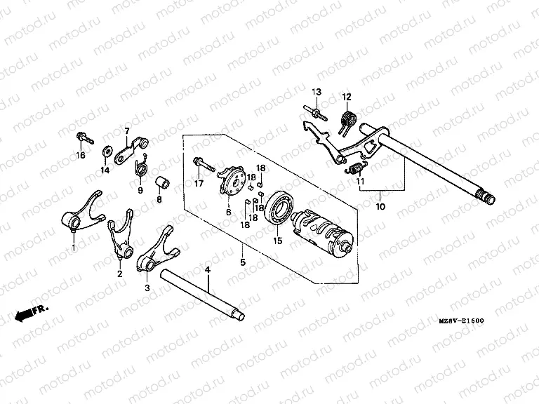 E-16 GEARSHAFT DRUM