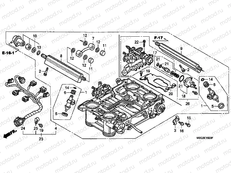 E-16 THROTTLE HOUSING (ED.)