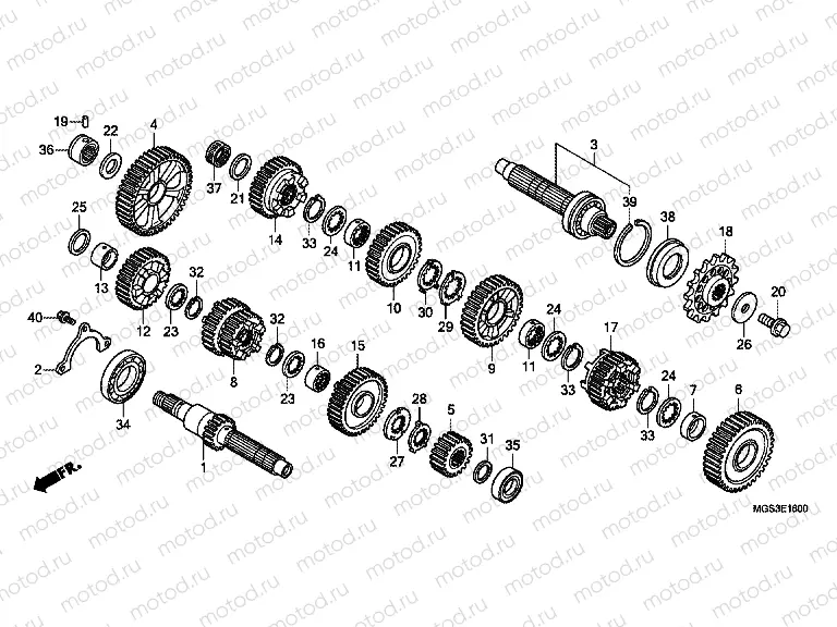 E-16 TRANSMISSION (NC700X / XA)