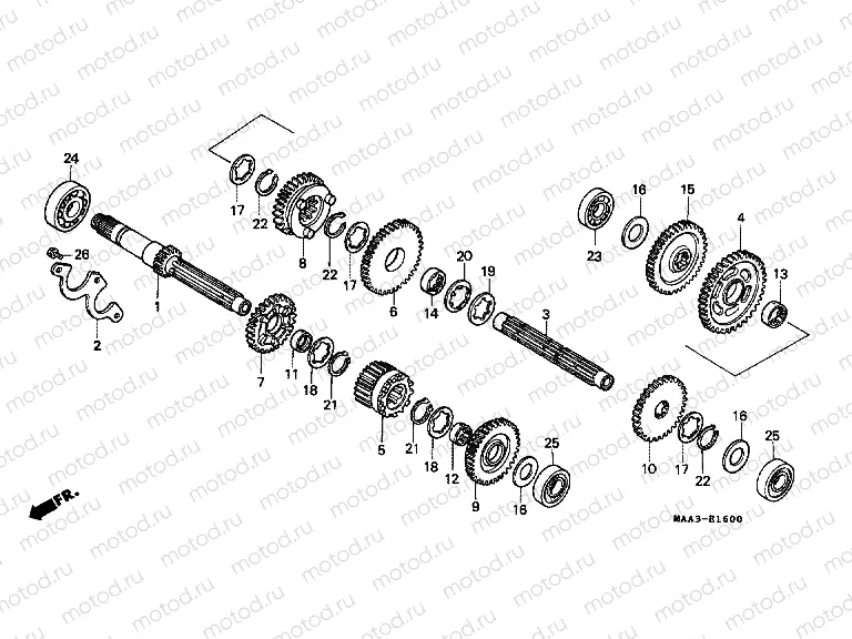 E-16 TRANSMISSION (VT1100CS / CT-CM / SW)