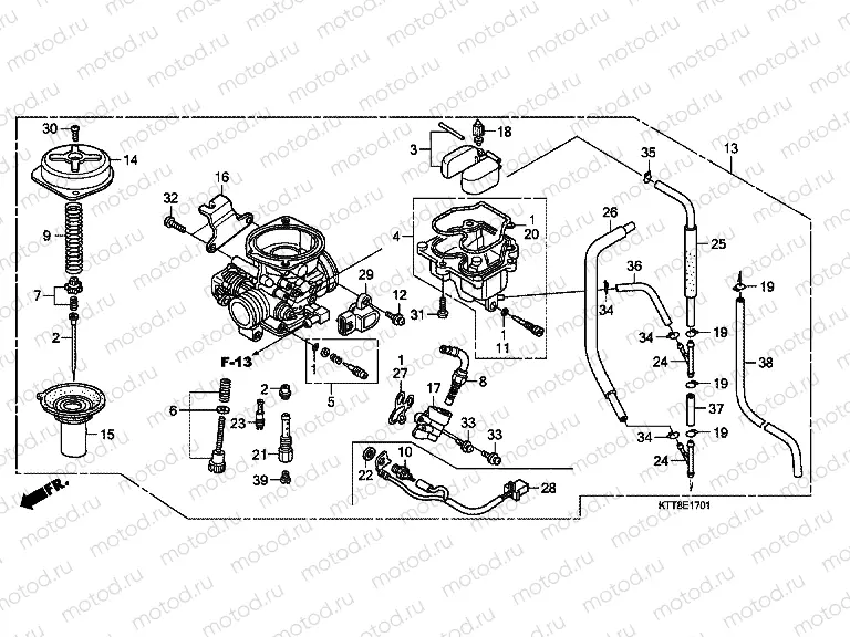E-17-1 CARBURETOR (CBF150SHA)