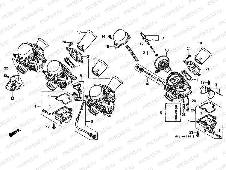 E-17-1 CARBURETOR (COMPONENTS)