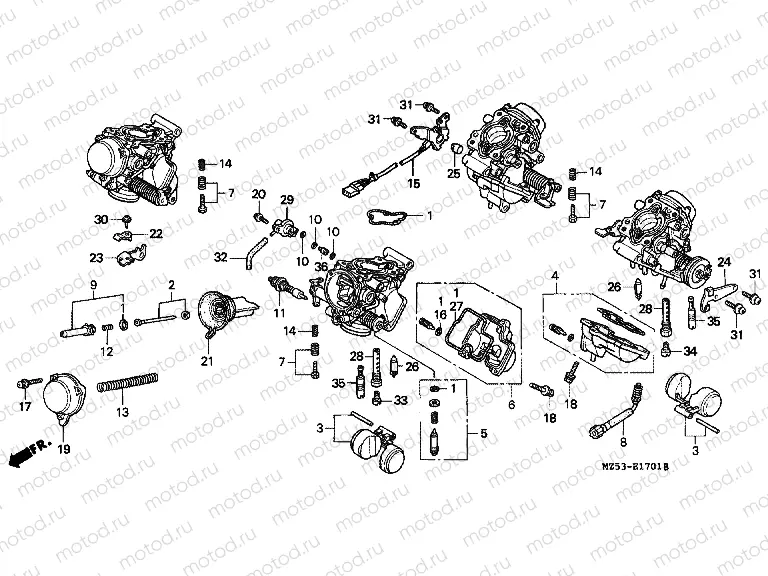 E-17-1 CARBURETOR (PARTS)