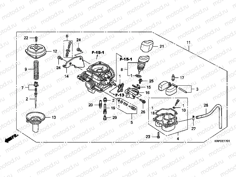 E-17-1 CARBURETOR (SCV100F9, A-U)