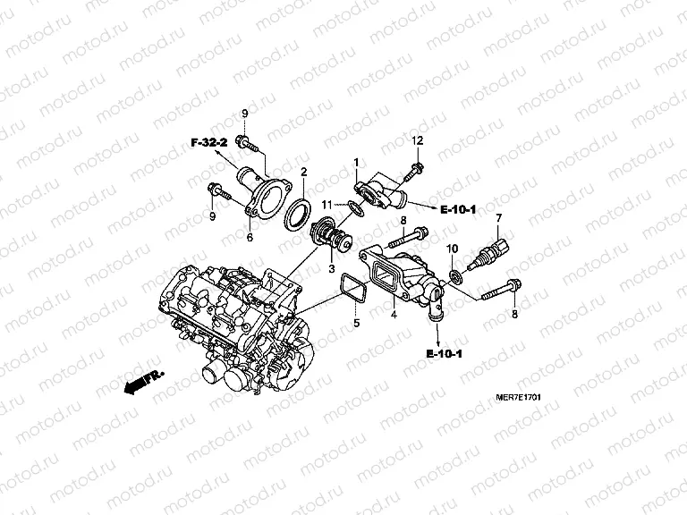 E-17-1 THERMOSTAT (CBF600S8 / SA8 / N8 / NA8)