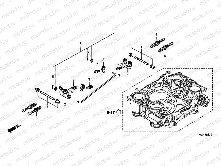 E-17-1 THROTTLE HOUSING (PARTS)