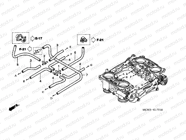 E-17-1 THROTTLE HOUSING (PIPING)
